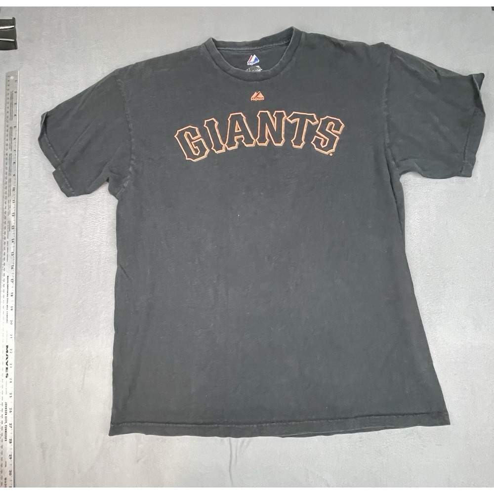 Majestic San Francisco‎ Baseball Shirt Mens XL Black Posey Crew Neck Lightweight